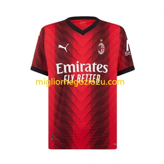 Maglia AC Milan Ibrahimović 11 Bambino Casa Divisa 2023-2024 Manica Corta