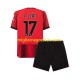 Maglia AC Milan Rafael Leao 17 Bambino Casa Divisa 2023-2024 Manica Corta