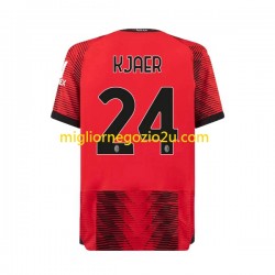 Maglia AC Milan Simon Kjaer 24 Uomo Casa Divisa 2023-2024 Manica Corta