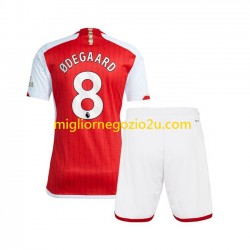 Maglia Arsenal Martin Odegaard 8 Bambino Casa Divisa 2023-2024 Manica Corta