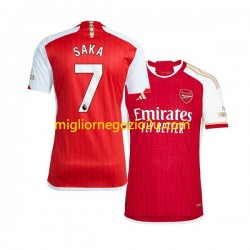 Maglia Arsenal Saka 7 Uomo Casa Divisa 2023-2024 Manica Corta