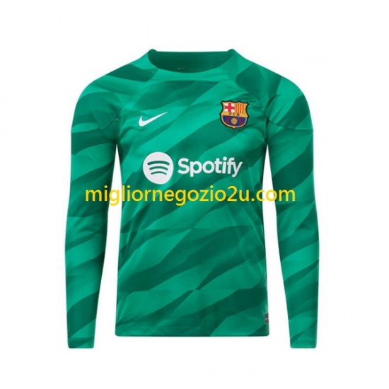 Maglia FC Barcelona Portiere Uomo Casa Divisa 2023-2024 Manica Lunga