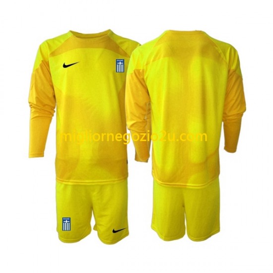 Maglia Grecia Portiere Bambino Casa Divisa 2023 Manica Lunga