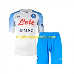 Maglia Napoli Bambino Trasferta Divisa 2022-2023 Manica Corta