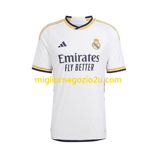Maglia Real Madrid Federico Valverde 15 Bambino Casa Divisa 2023-2024 Manica Corta
