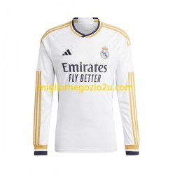 Maglia Real Madrid JOSELU 14 Bambino Casa Divisa 2023-2024 Manica Lunga