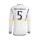 Maglia Real Madrid Jude Bellingham 5 Uomo Casa Divisa 2023-2024 Manica Lunga