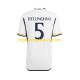 Maglia Real Madrid Jude Bellingham 5 Uomo Casa Divisa 2023-2024 Manica Corta