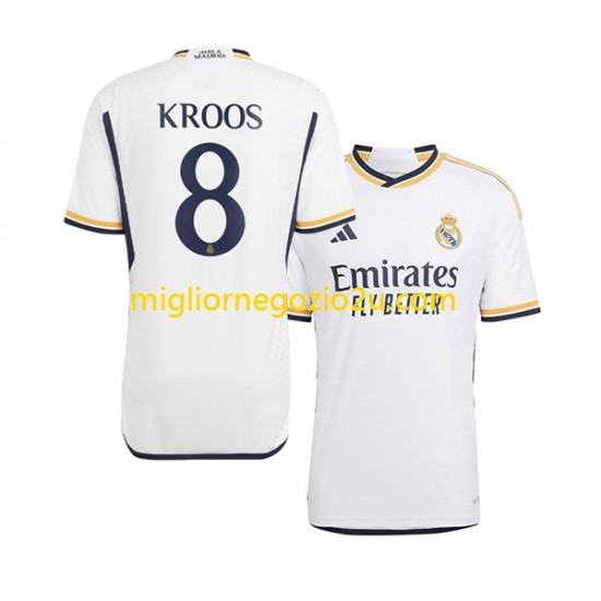 Maglia Real Madrid Kroos 8 Uomo Casa Divisa 2023-2024 Manica Corta