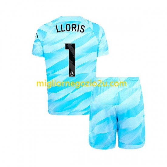 Maglia Tottenham Hotspur Hugo Lloris 1 Portiere Bambino Casa Divisa 2023-2024 Manica Corta