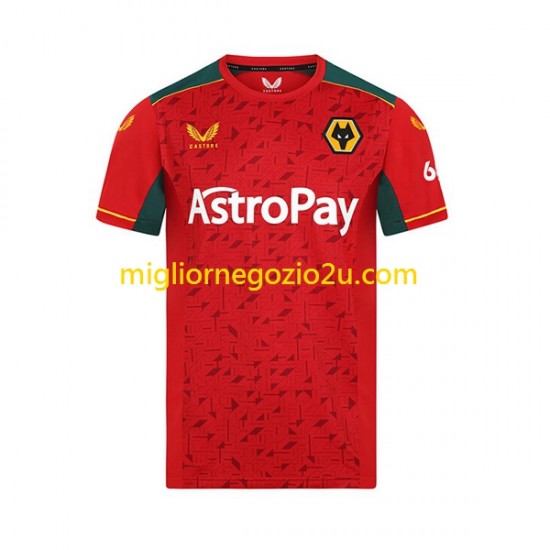 Maglia Wolverhampton Wanderers Uomo Trasferta Divisa 2023-2024 Manica Corta