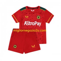 Maglia Wolverhampton Wanderers Bambino Trasferta Divisa 2023-2024 Manica Corta