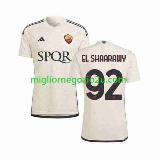 Maglia AS Roma El Shaarawy 92 Uomo Trasferta Divisa 2023-2024 Manica Corta