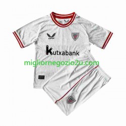 Maglia Athletic Bilbao Bambino Trasferta Divisa 2023-2024 Manica Corta