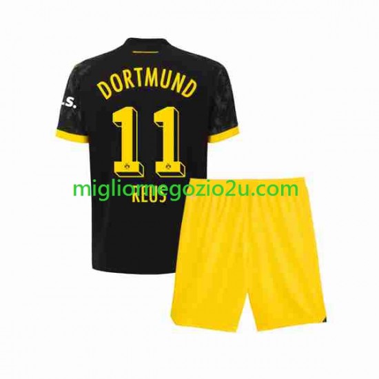 Maglia Borussia Dortmund Marco Reus 11 Bambino Trasferta Divisa 2023-2024 Manica Corta