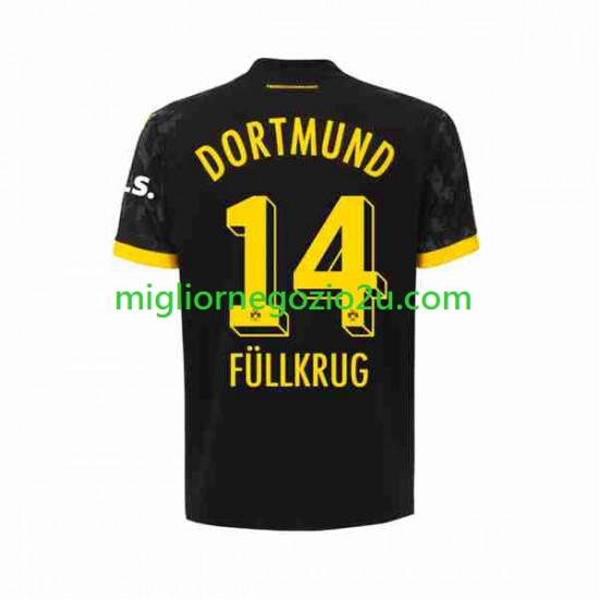 Maglia Borussia Dortmund Niclas Fullkrug 14 Uomo Trasferta Divisa 2023-2024 Manica Corta