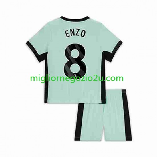 Maglia Chelsea Enzo Fernandez 8 Bambino Terza Divisa 2023-2024 Manica Corta