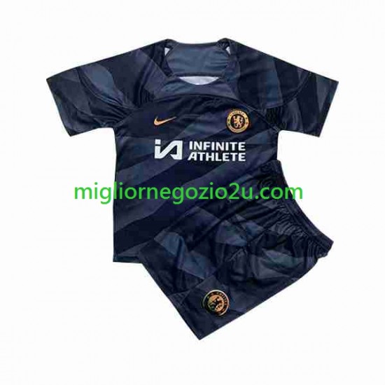 Maglia Chelsea Portiere Bambino Casa Divisa 2023-2024 Manica Corta