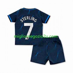 Maglia Chelsea Raheem Sterling 7 Bambino Trasferta Divisa 2023-2024 Manica Corta