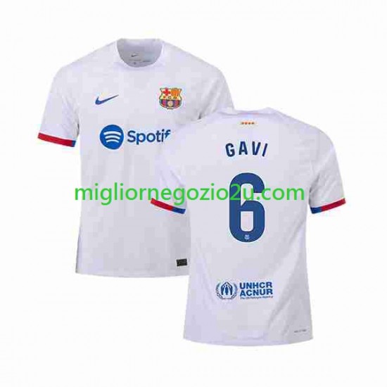 Maglia FC Barcelona GAVI 6 Uomo Trasferta Divisa 2023-2024 Manica Corta