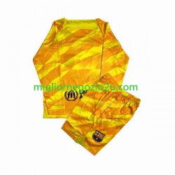 Maglia FC Barcelona Portiere Bambino Quarta Divisa 2023-2024 Manica Lunga