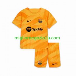 Maglia FC Barcelona Portiere Bambino Quarta Divisa 2023-2024 Manica Corta