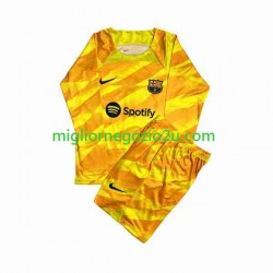 Maglia FC Barcelona Ter Stegen 1 Portiere Bambino Quarta Divisa 2023-2024 Manica Lunga