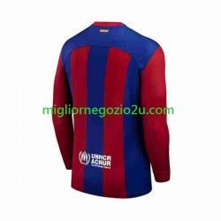 Maglia FC Barcelona Uomo Casa Divisa 2023-2024 Manica Lunga