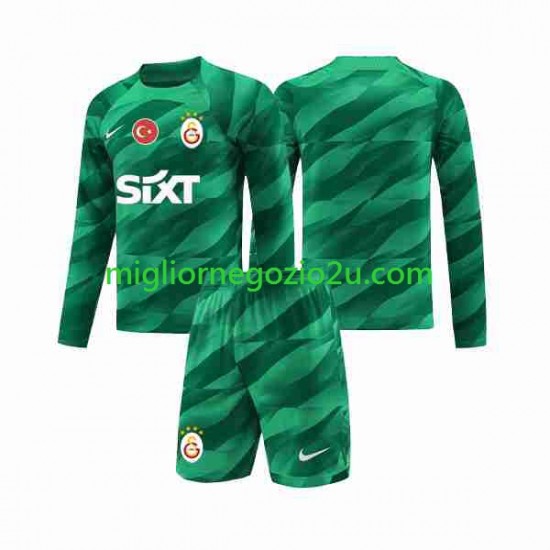 Maglia Galatasaray Portiere Bambino Casa Divisa 2023-2024 Manica Lunga