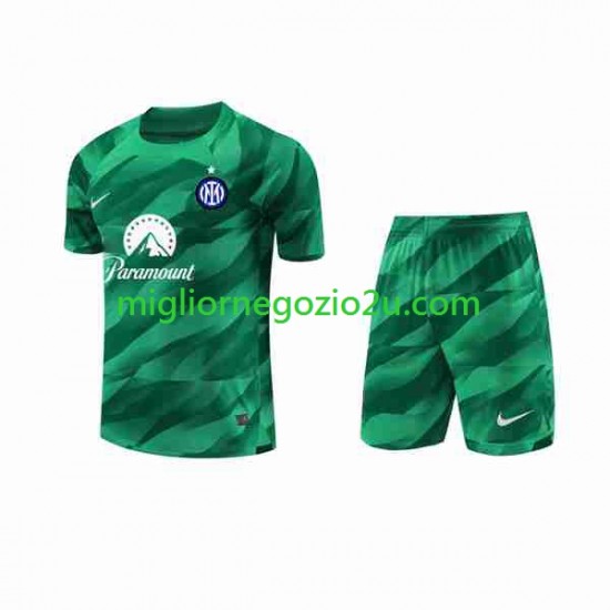 Maglia Inter Milan Portiere Bambino Trasferta Divisa 2023-2024 Manica Corta