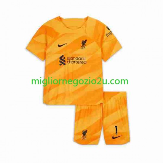 Maglia Liverpool A.Becker 1 Portiere Bambino Terza Divisa 2023-2024 Manica Corta