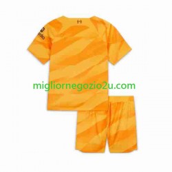 Maglia Liverpool Portiere Bambino Terza Divisa 2023-2024 Manica Corta