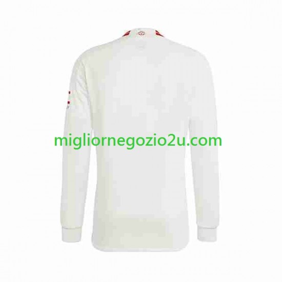 Maglia Manchester United Uomo Terza Divisa 2023-2024 Manica Lunga