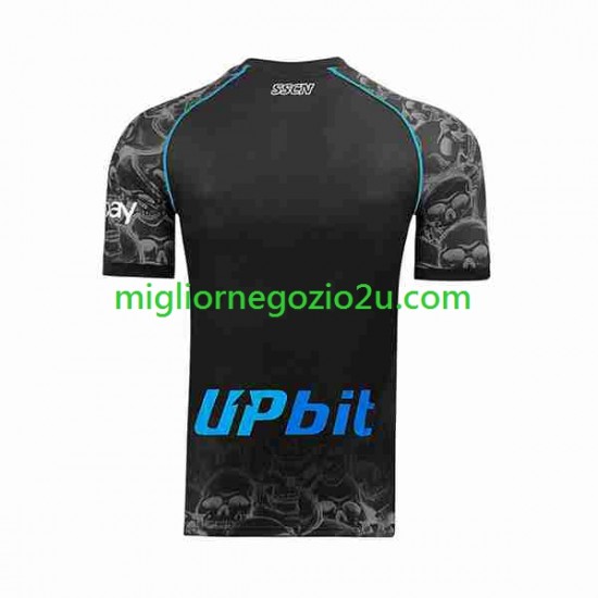 Maglia Napoli Halloween Uomo Casa Divisa 2023-2024 Manica Corta
