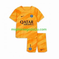 Maglia Paris Saint-Germain K.NAVAS 1 Portiere Bambino Trasferta Divisa 2023-2024 Manica Corta