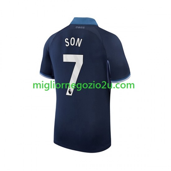 Maglia Tottenham Hotspur Son Heung-min 7 Uomo Trasferta Divisa 2023-2024 Manica Corta