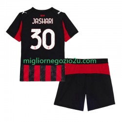 Maglia AC Milan Ardon Jashari 30 Bambino Casa Divisa 2025-2026 Manica Corta