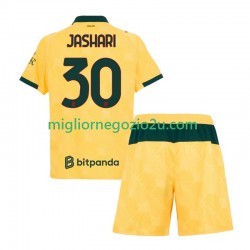 Maglia AC Milan Ardon Jashari 30 Bambino Terza Divisa 2025-2026 Manica Corta