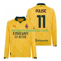 Maglia AC Milan Christian Pulisic 11 Uomo Terza Divisa 2025-2026 Manica Lunga