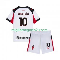 Maglia AC Milan Rafael Leao 10 Bambino Trasferta Divisa 2025-2026 Manica Corta