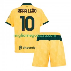 Maglia AC Milan Rafael Leao 10 Bambino Terza Divisa 2025-2026 Manica Corta
