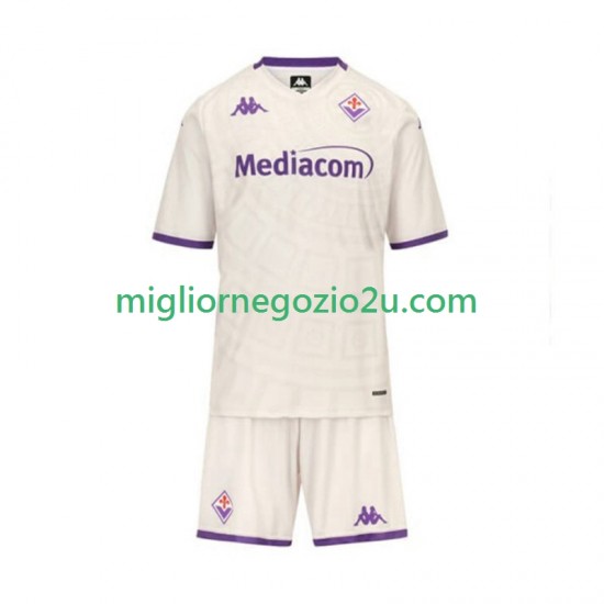 Maglia ACF Fiorentina Bambino Trasferta Divisa 2025-2026 Manica Corta