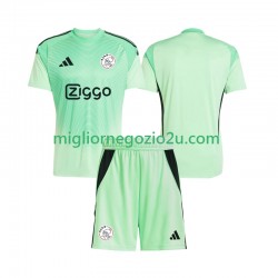 Maglia AFC Ajax Portiere Bambino Casa Divisa 2025-2026 Manica Corta