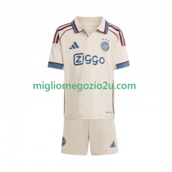 Maglia AFC Ajax Bambino Terza Divisa 2025-2026 Manica Corta