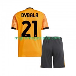 Maglia AS Roma Dybala 21 Bambino Trasferta Divisa 2025-2026 Manica Corta