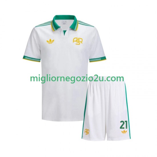 Maglia AS Roma Dybala 21 Bambino Terza Divisa 2025-2026 Manica Corta