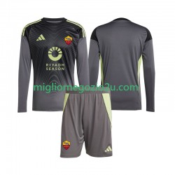 Maglia AS Roma Portiere Bambino Casa Divisa 2025-2026 Manica Lunga