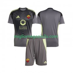 Maglia AS Roma Portiere Bambino Casa Divisa 2025-2026 Manica Corta