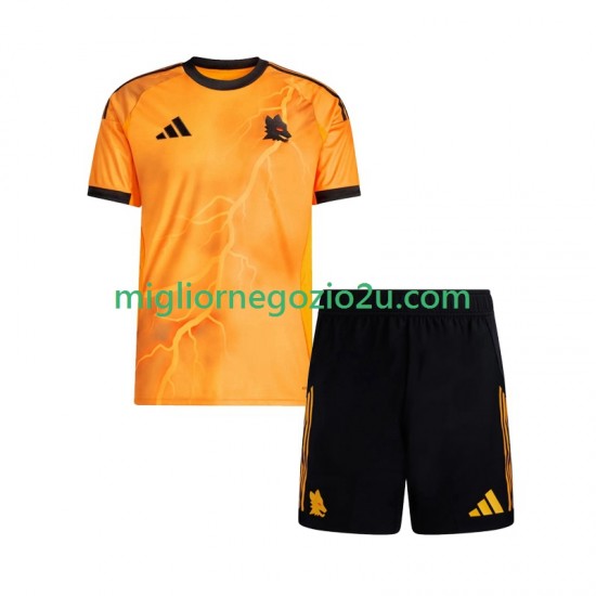 Maglia AS Roma Bambino Trasferta Divisa 2025-2026 Manica Corta