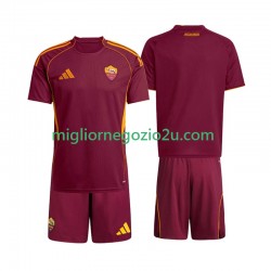 Maglia AS Roma Bambino Casa Divisa 2025-2026 Manica Corta